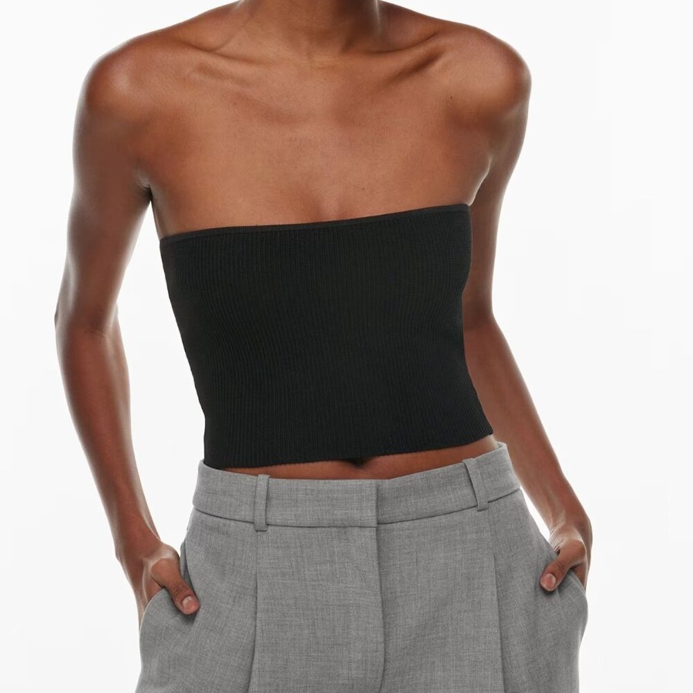 Aritzia Babaton Sculpt Knit Tube Top in Black. Save $27!